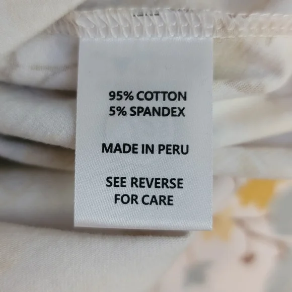 Sz Medium Spartina Island Fringe Salt Marsh Floral Dress Cotton Blend - Picture 8 of 9